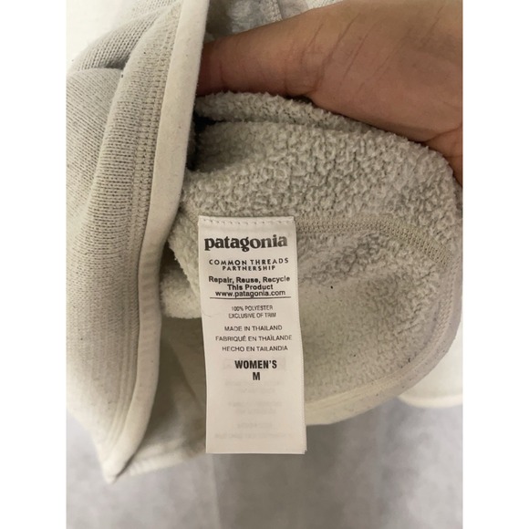 Patagonia Sweater Women M Tan‎ Zip Better Sweater Fleece Jacket Active Outdoor - Picture 8 of 9